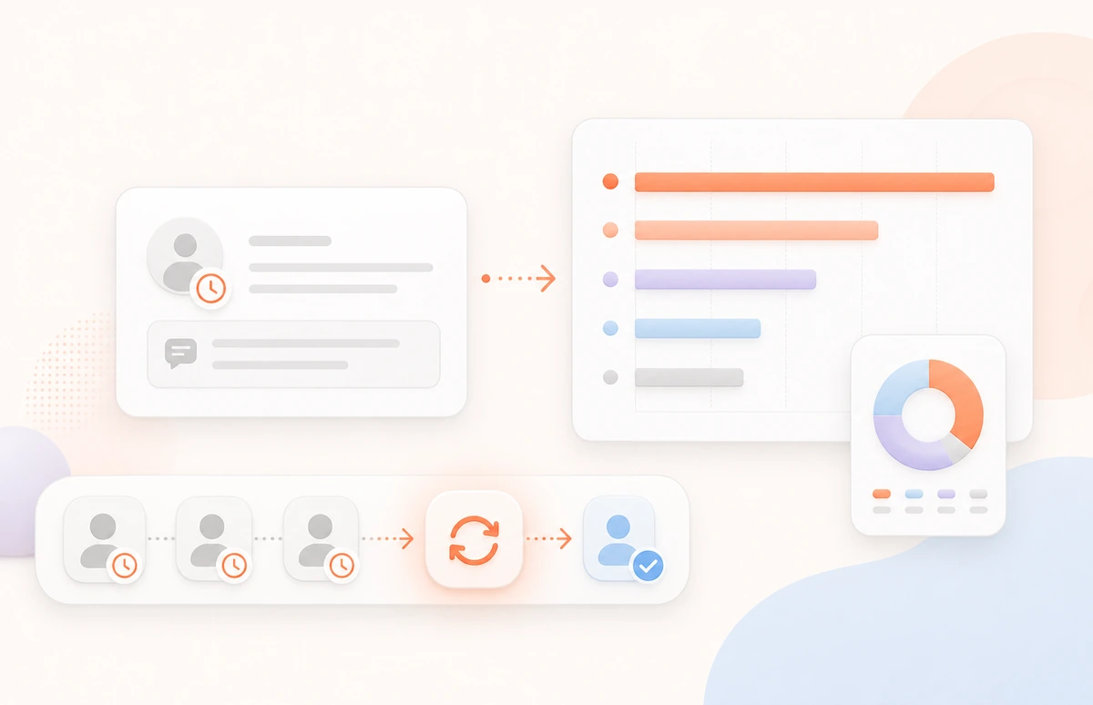 Vista de Spacebrain AI CRM que muestra la actividad de seguimiento para recuperar un cliente potencial entrante.